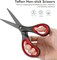 Titanium Non-Stick Scissors, Professional Stainless Steel Comfort Grip, All-Purpose, Straight Office Craft Scissors for DIY(Red/Black)